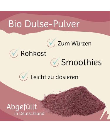 Buy Algenladen Organic Dulse Powder - 250g | Red Algae Superfood for Smoothies | Raw Vegan Powder | International Shipping Available - Buy Online on SooperMarket.com