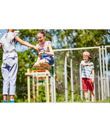 Kingcolor 16 FT Double Dutch Jump Rope 2 Pack Blue | Adjustable Soft Beaded DIY Jump Rope for Kids & Adults - Buy Online on SooperMarket.com
