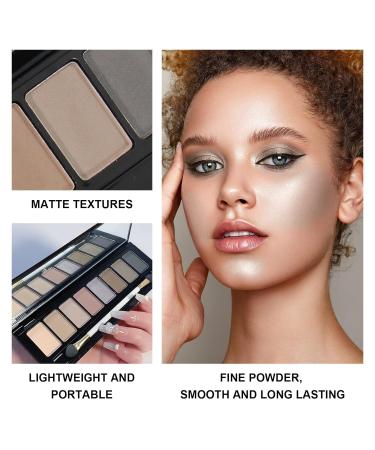 Matte Eyeshadow Palette - 8 Highly Pigmented Colors, Long-Lasting, Professional Nudes, Smoky Eye Shadow Kit with Brush - 0.50 oz (Pack of 2) - Buy Online on SooperMarket.com