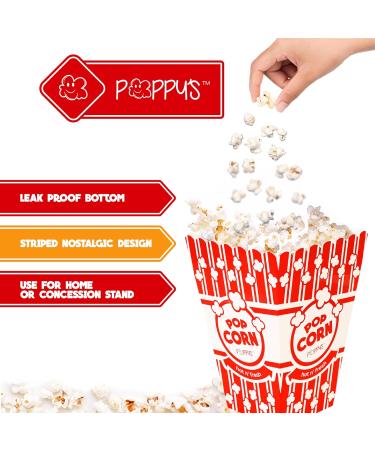 Poppy's Large Popcorn Boxes 200 Pack 46 Oz Concession-Grade Popcorn Buckets Popcorn Machine Accessories for Popcorn Bars Movie Nights Concessions - Buy Online on SooperMarket.com