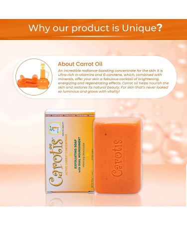 Carotis Exfoliating Soap 200g - Restore Radiance, Eliminate Dead Skin Cells, Vitamin A - Buy Online on SooperMarket.com