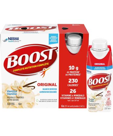 Boost Fruit Flavoured Drink Peach 237ml 24 count & Original Meal Replacement Drink Vanilla 24 x 237 ml - PACKAGING MAY VARY - Buy Online on SooperMarket.com