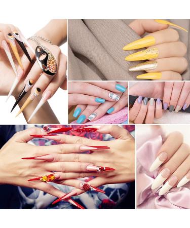 Acrylic Nail Kit for Beginners - Professional 10 Color Powder Set with Brush - Nail Extension Form Set-2 - Buy Online on SooperMarket.com