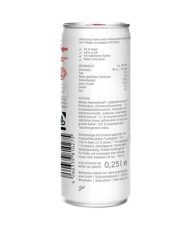 Buy Ac o Pomegranate Mint - Organic Guaran Drink (12 250ml Cans) | Low-Calorie Vegan Refreshment 3 Deposit Included - Buy Online on SooperMarket.com
