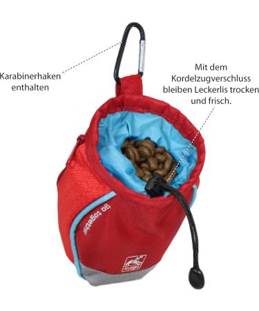 Kurgo Go Stuff-It Food Bag | Keep Dog Treats Fresh for Training | 11 cm Wide Opening | Red - Buy Online on SooperMarket.com