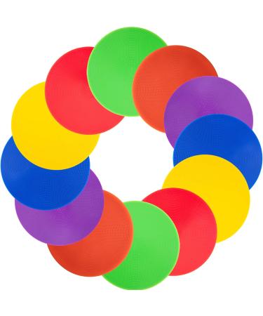 Spot Markers 9/10 Inch Floor dots Non-Slip Rubber Agility Markers for Football, Basketball Training Markers,School Activities, Exercise Drills 12 Pcs-10 in spot marker