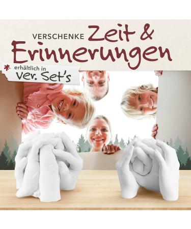 Soulbaby 3D Handprint Set - Premium Family Plaster Kit (4 Large Hands) | Gift Packaging | Made in Black Forest | Includes Video Instructions - Buy Online on SooperMarket.com
