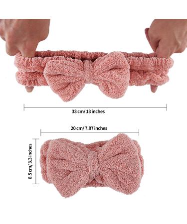 Senkary 4 Pack Bow Makeup Headbands - Microfiber Spa Towel Headband Set for Washing Face - Buy Online on SooperMarket.com