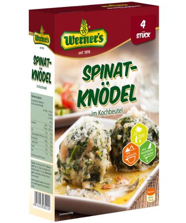 Werner s spinach dumplings 4 pieces in cooking bag 6 packs in a box