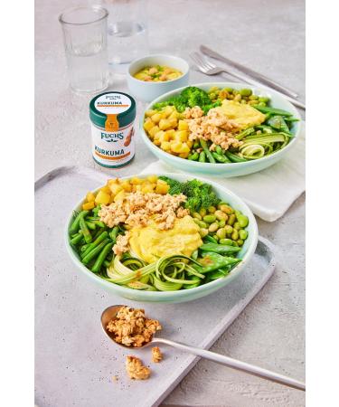 Fuchs Ground Turmeric - 70g Natural Spice for Curries Pasta & Couscous - Eco-Friendly Reusable Can - Buy Online on SooperMarket.com