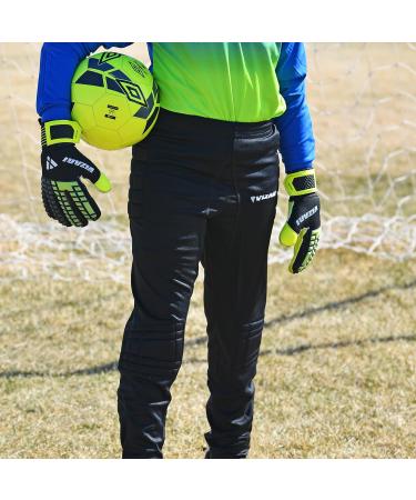 Vizari Primo Black Goalkeeper Pants - 100% Polyester Breathable Padded Hips & Knees Unique Design Side Pockets | M Size - Shop Internationally! - Buy Online on SooperMarket.com