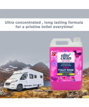 Elite Clean Caravan and Motorhome Toilet Cleaner | 2.5L Blue | Chemical Cleaning Fluid | 2.5L Pink Rinse Fluid Solution Cleaner | Motorhomes | Eco-Friendly | Formaldehyde Free - Buy Online on SooperMarket.com