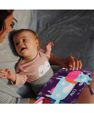 SOSPIRO Baby Cloth Book - Soft & Safe 3D Animal Tails Quiet Book for Toddlers | Early Learning Farm Theme | Ideal Gift for 0-3 Year Olds - Buy Online on SooperMarket.com