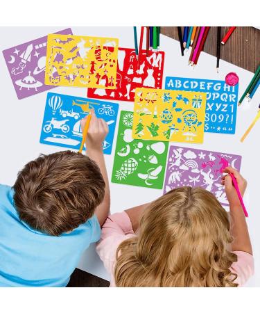 25 Pcs Stencil Drawing Kit for Kids | Plastic Stencils with 400+ Shapes | Fun Birthday Gift for Boys and Girls - Buy Online on SooperMarket.com