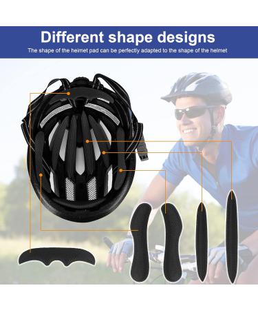Universal Bicycle Helmet Pad Set - Black Foam Inner Pads for Motorcycle & Bicycle Helmets | 2 Sets - Buy Online on SooperMarket.com