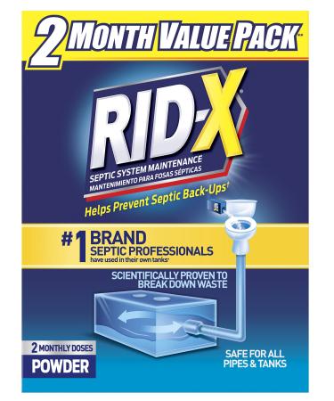 Rid-X Septic Tank System Treatment Powder, 19.6 Ounce