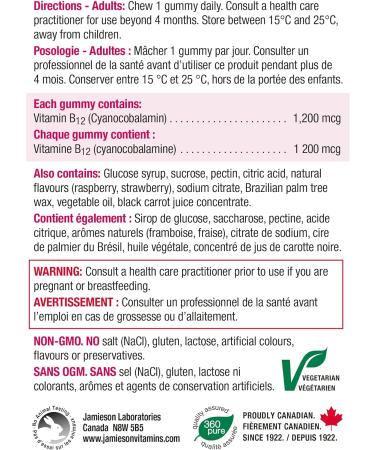 Jamieson Extra Strength Probiotic Gummies 30 Gummies & B12 Gummy NEW 70 Gummies Nutritional Supplement+ B12 Gummy - Buy Online on SooperMarket.com