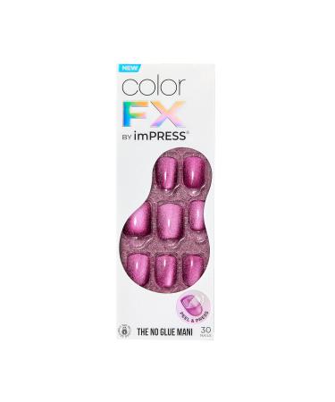 KISS imPRESS No Glue Press-On Nails - Dark Pink Squoval - 30 Nails Manicure Kit for Easy Home Nail Art - Buy Online on SooperMarket.com