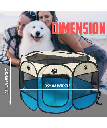 LongtimeUSA Portable Pet Puppy Playpen with Removable Shade Cover - Buy Online on SooperMarket.com