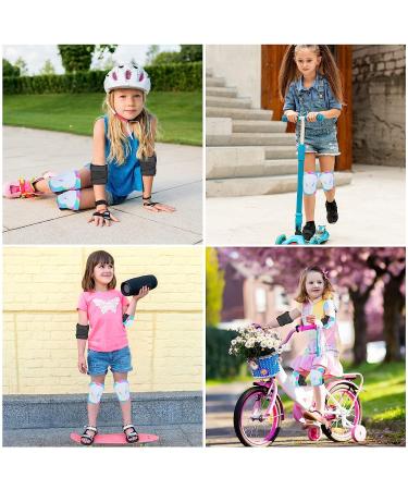 Rainbow Mermaid Kids Skating Protective Gear Set - Knee Pads, Elbow Pads, Wrist Guards for Skateboard, Roller Skating, Scooter - Ages 3-8 - Buy Online on SooperMarket.com