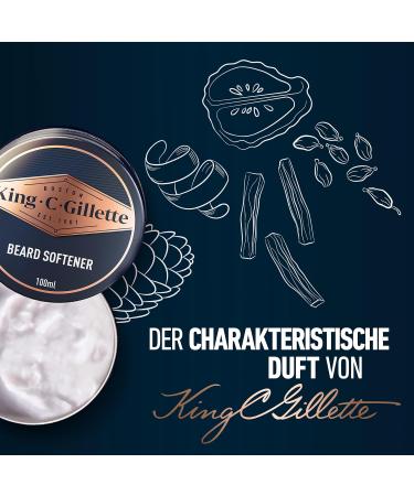 King C. Gillette Beard Balm for Men (100ml) - Shea Butter Argan Oil & Cocoa Butter - Ideal Beard Care & Gift - Buy Online on SooperMarket.com