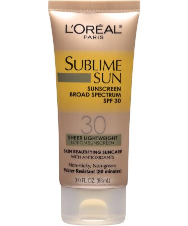 L'Oreal Sublime Sun Body Lotion SPF 30  3 Fluid Ounce