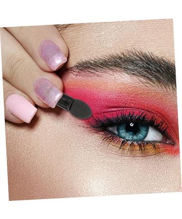 WOONEKY 100pcs Mini Eyeshadow Swab Mascara Wand Foam Eyeshadow Lip Scrub Brush Black Plastic - Buy Online on SooperMarket.com