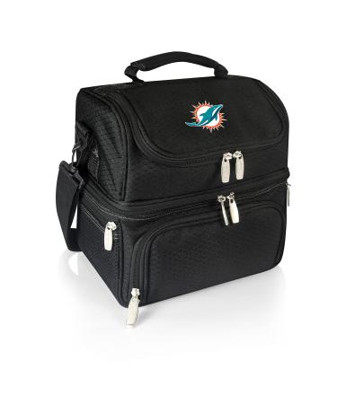 PICNIC TIME Black Miami Dolphins Pranzo Lunch Tote