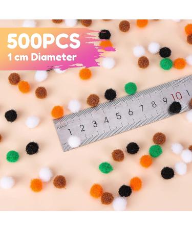 Caydo 500 Pieces 1cm Black Pom Poms - Mini Craft DIY Art Balls for Kids Creative Projects - Buy Online on SooperMarket.com