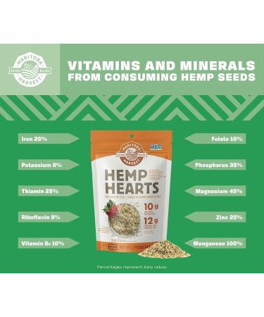 Manitoba Harvest Hemp Organic Max Protein Powder Unsweetened 454g with 20g protein and 4.5g Omegas 3/6 per Serving & Hemp Hearts 454g - Buy Online on SooperMarket.com