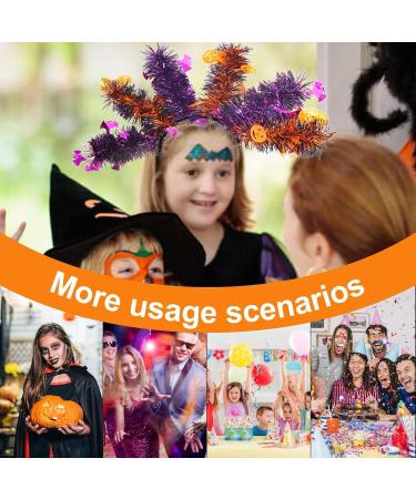 Halloween Headbands Pumpkin Ghost Bat Skeleton Colorful Wool Strips Halloween Hair Bands Halloween Accessories for Adults Halloween Headwear Favors Bat Pumpkin - Buy Online on SooperMarket.com