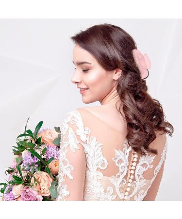 Gjinxi Bride Claw Hair Clip Pink Acrylic Hair Clip with Rhinestone Bride Logo Bride Bridesmaid Gift for Wedding Banana Barrettes Hair Decorations for Bachelorette Party Decorations Bridal Shower - Buy Online on SooperMarket.com