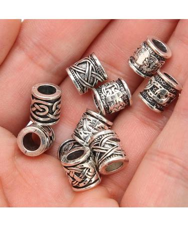 Buy 10pcs Viking Beard Pearls | Exquisite Dreadlock Hair Jewelry for Men | Durable DIY Accessories - Buy Online on SooperMarket.com