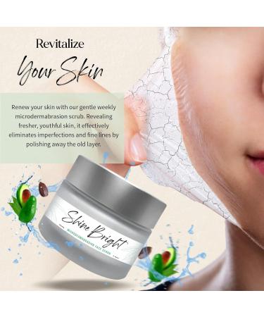 Shine Bright Microdermabrasion Facial Scrub - Exfoliating Face Scrub for All Skin Types Brighten Skin - 2 Pack - International Shipping Available - Buy Online on SooperMarket.com