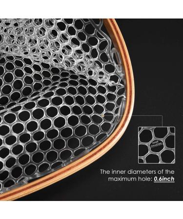SlimFly Fly Fishing Landing Net - Soft Rubber Mesh Trout Net with Catch and Release Feature - Black Magnet/Square Head Design - Small Holes for Gentle Fish Handling - Buy Online on SooperMarket.com