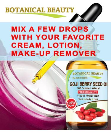 100% Pure Goji Berry Seed Oil - Virgin Cold Pressed Carrier Oil for Face Skin Hair & Nails | Botanical Beauty - 30ml - Buy Online on SooperMarket.com