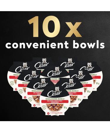 Cesar Wholesome Bowls Adult Wet Dog Food Beef Chicken Carrots & Purple Potato 85g Pack of 10 Beef & Chicken 85 g (Pack of 10) - Buy Online on SooperMarket.com