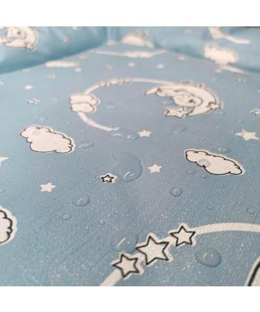 Babynness Waterproof Wrapping - High Quality Wipeable & Easy to Clean - Diaper Documents Organizer in Moon & Star Blue - 50x70 cm - Buy Online on SooperMarket.com
