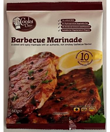 Cooks Choice BBQ/Barbecue Marinade/Seasoning/Flavoring/Glaze/Meat Rub 60 Grams