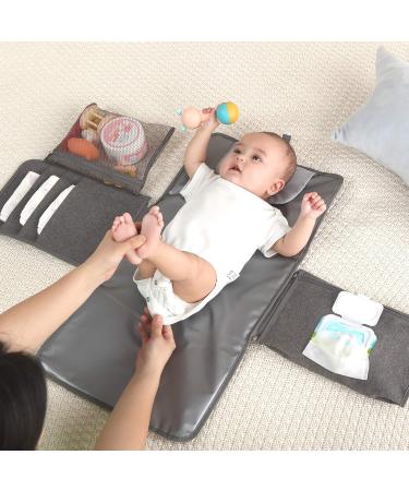 Portable Diaper Bag with Compartments & Wet Wipes Organizer - Waterproof & Washable Travel Solution - Buy Online on SooperMarket.com