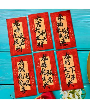 Folpus 6X Chinese Lunar New Year Red Envelopes Spring Festival Envelopes Hongbao Red Packets Style B - Buy Online on SooperMarket.com
