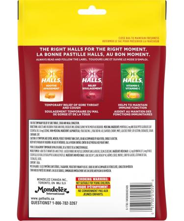 HALLS Cherry Flavour Cough Drops Throat Lozenges Sore Throat Relief Mentho-Lyptus 80 Lozenges Cherry Drops - Buy Online on SooperMarket.com
