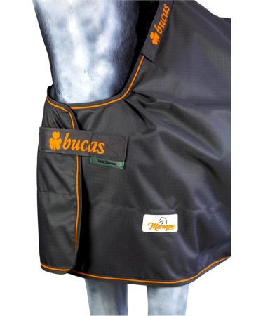 Marengos by Bucas - 1200D Irish Turnout Weidedecke | Waterproof Rain Blanket & Transition Ceiling | Gray/Orange 145cm | International Shipping Available - Buy Online on SooperMarket.com