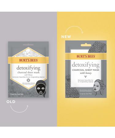 Burt's Bees Detoxifying Charcoal Face Masks - 100% Natural Skin Care (6 Single Use Packs) - Buy Online on SooperMarket.com