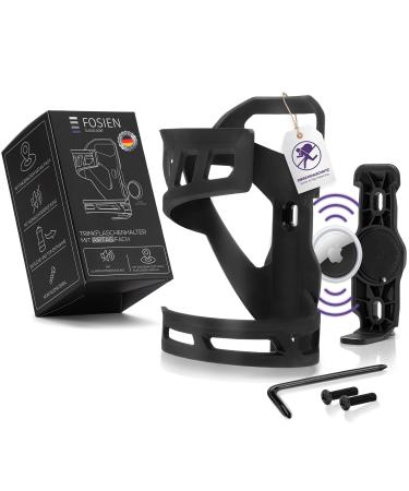 Fosien Silent Track Cage - Airtag bike beverage owner with stummer integration.Bottle holder side withdrawal/bicycle theft protection with screws with anti-theft screw