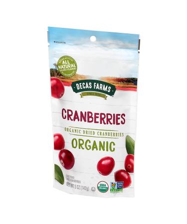 Decas Farms Organic Dried Cranberries 5oz - Premium Quality, Healthy Snack - Buy Online on SooperMarket.com