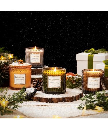 La Jolie Muse Damascen Rose Fragrance Candle - 75 Hours of Aromatic Bliss Natural Wax & Floral Aroma - Perfect Gift for Women - 285g Rose Noir & Oud - Buy Online on SooperMarket.com