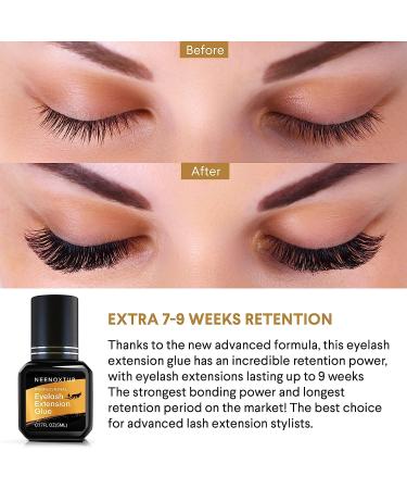 Neenoxtub Sensitive Eyelash Extension Glue - Professional Grade, Ultra-Low Fume, 7-9 Weeks Retention - 5ml - Buy Online on SooperMarket.com