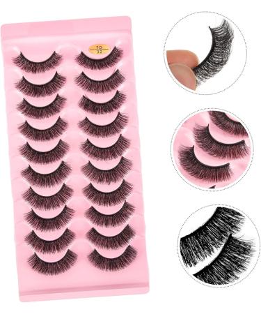 POPETPOP 10 Pairs Fake Eyelashes 7d Fiber Russia European and American - Buy Online on SooperMarket.com