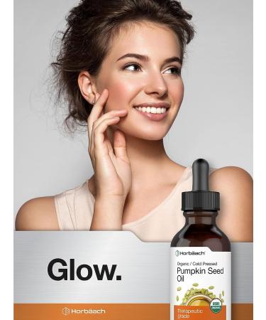 Organic Cold Pressed Pumpkin Seed Oil 4 oz | 100% Pure Extra Virgin | Vegetarian, Non-GMO, Gluten Free | for Hair and Face by Horbaach - Buy Online on SooperMarket.com